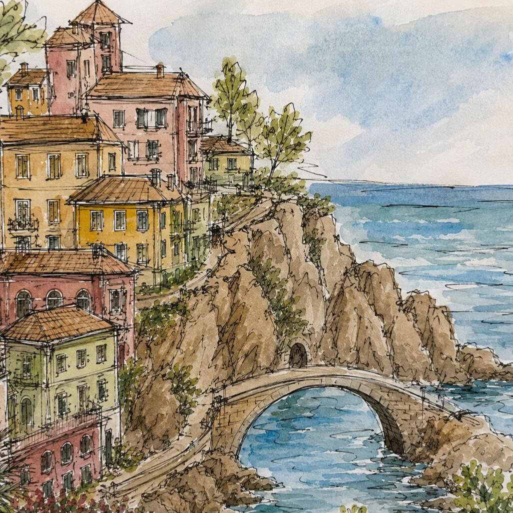 Where the cliffs meet the sea.